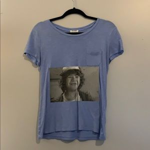 women’s stranger things blue shirt